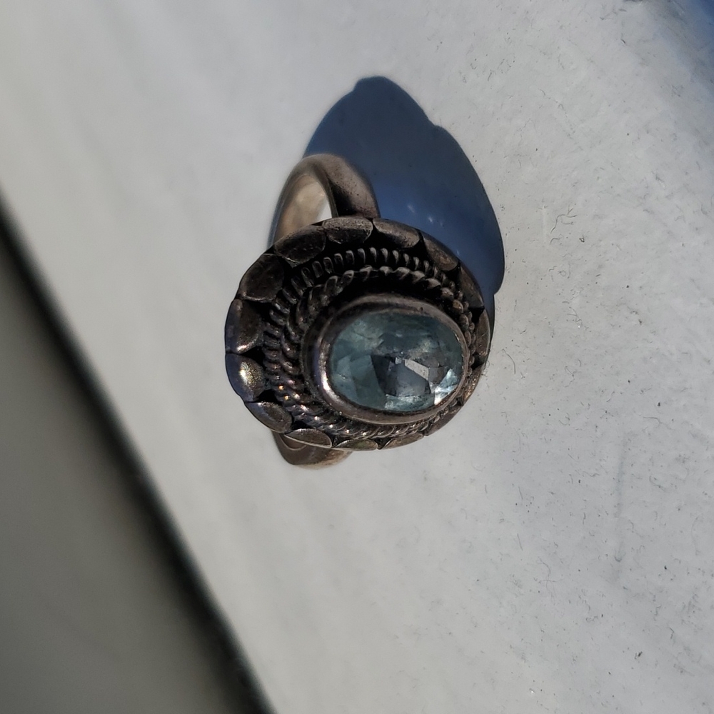 Blue Topaz Sterling Silver ring size 6